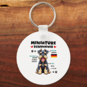 Miniature Schnauzer Owner Funny Mini Schnauzer Lov キーホルダー (正面)
