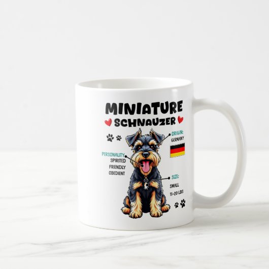 Miniature Schnauzer Owner Funny Mini Schnauzer Lov コーヒーマグカップ (右)