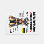 Miniature Schnauzer Owner Funny Mini Schnauzer Lov フリースブランケット (正面(横))