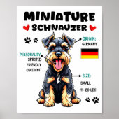 Miniature Schnauzer Owner Funny Mini Schnauzer Lov ポスター (正面)