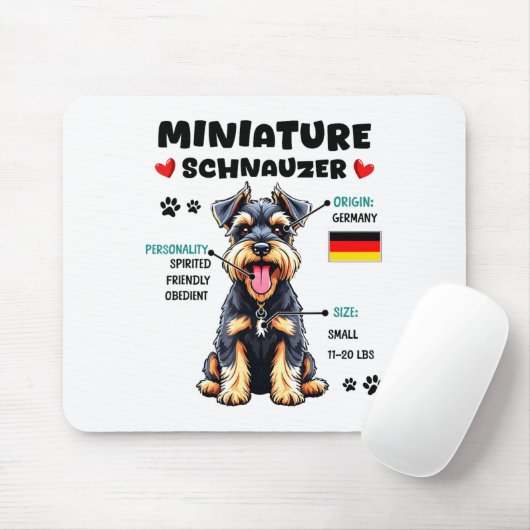 Miniature Schnauzer Owner Funny Mini Schnauzer Lov マウスパッド (マウス)