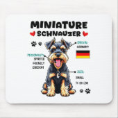 Miniature Schnauzer Owner Funny Mini Schnauzer Lov マウスパッド (正面)