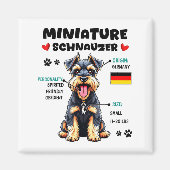 Miniature Schnauzer Owner Funny Mini Schnauzer Lov マグネット (正面)