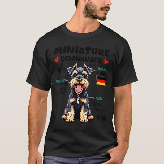 Miniature Schnauzer Owner Funny Mini Schnauzer Lov Tシャツ (正面)