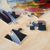 Miniature Schnauzer Puzzle: Black and Silver Zwerg ジグソーパズル (側面)