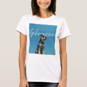 Miniature Schnauzer Retro Photo Blue Sky Dog Lover Tシャツ (正面)