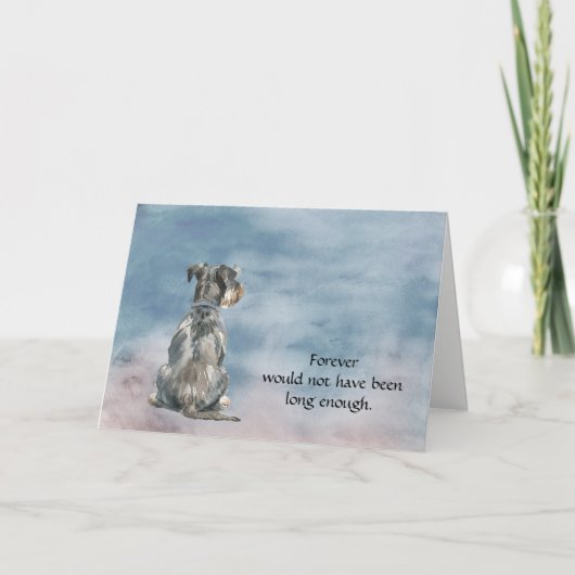 Miniature Schnauzer Terrier Dog Sympathy Card シーズンカード (正面)