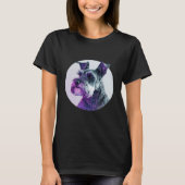 Miniature Schnauzer Vaporwave Retrowave Aesthetic Tシャツ (正面)