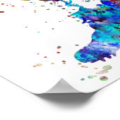 Miniature schnauzer, watercolor Miniature schnauze ポスター (角)