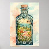 Miniature spring landscape enclosed in an ornate  ポスター (正面)