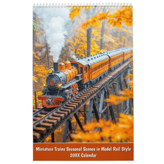 Miniature Trains 2026 Calendar – Seasonal Scenes i カレンダー (カバー)