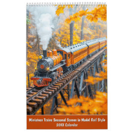 Miniature Trains 2026 Calendar – Seasonal Scenes i カレンダー