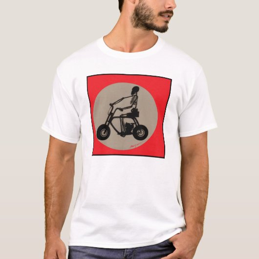 MinibikeのワイシャツのBargasArtworksの骨組 Tシャツ (正面)