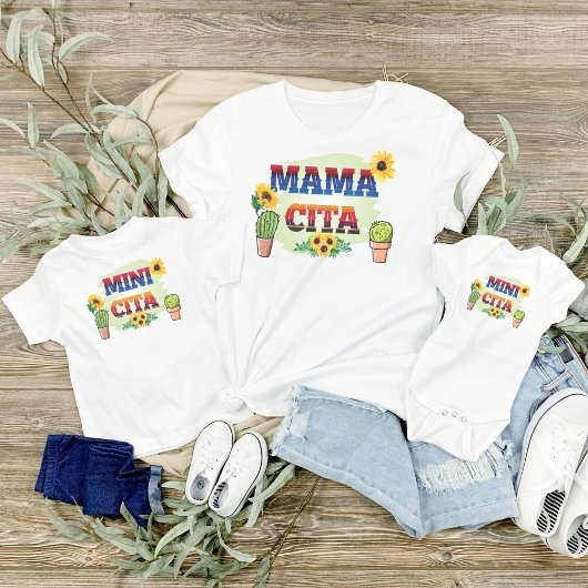 Minicita, Mommy and Me With Cactus and Sunflowers トドラーTシャツ