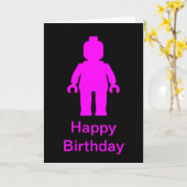 Minifig [暗いピンク]ハッピーバースデーカード カード (黄色い花)