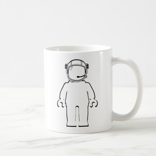 Minifig Banksyのスタイルの宇宙飛行士 コーヒーマグカップ (右)
