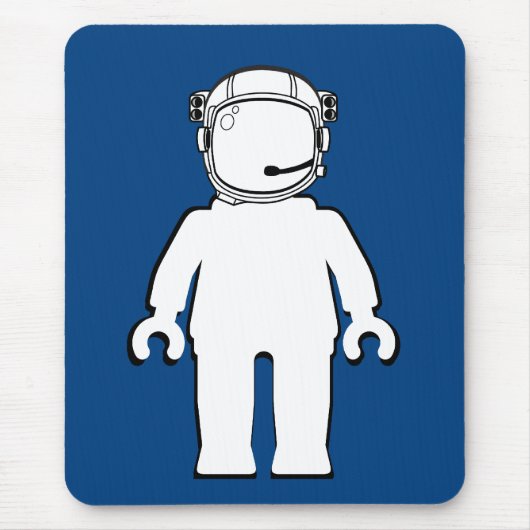 Minifig Banksyのスタイルの宇宙飛行士 マウスパッド (正面)