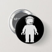 Minifig Banksyのスタイルの宇宙飛行士 缶バッジ (正面&裏面)