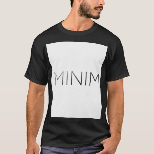 MINIM モダン・タイポグラフィ Tシャツ (正面)