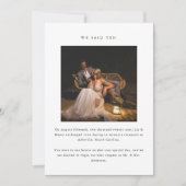 Minimal 2-Photo 'We Said Yes!' Wedding Elopement 案内状 (正面)