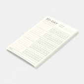 Minimal 30 Day Challenge Habit Tracker Design ポストイット (アングル)