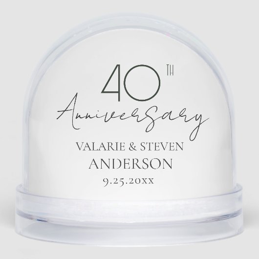 Minimal 40th Wedding Anniversary Photo (正面)