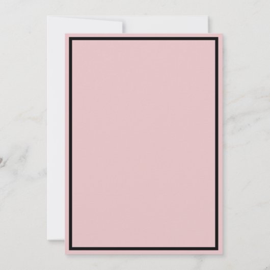 Minimal 50 & Fabulous Dusty Pink 50th Birthday 招待状 (裏面)