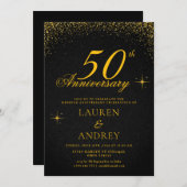 Minimal 50th Wedding Anniversary Invitation 招待状 (正面/裏面)