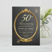 Minimal 50th Wedding Anniversary Invitation 招待状 (スタンド正面)