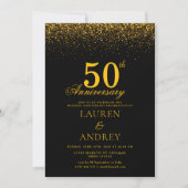 Minimal 50th Wedding Anniversary Invitation 招待状 (正面)