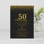 Minimal 50th Wedding Anniversary Invitation 招待状 (スタンド正面)