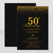 Minimal 50th Wedding Anniversary Invitation 招待状 (正面/裏面)