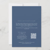 Minimal 7 Photo Wedding Collage ダスティブルー TLW26 ノートカード (裏面)