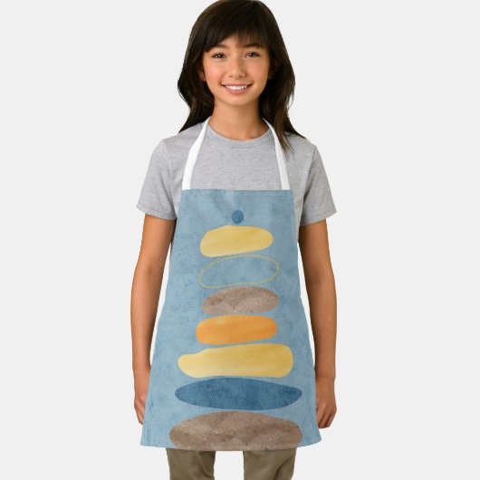 Minimal abstract balance stones composition エプロン (インサイチュ)