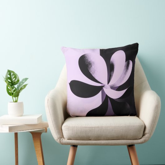 Minimal Abstract Floral Throw Pillow クッション (椅子)