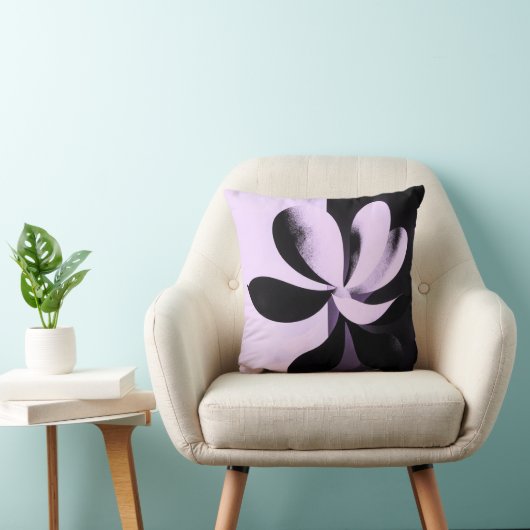 Minimal Abstract Floral Throw Pillow クッション (椅子)