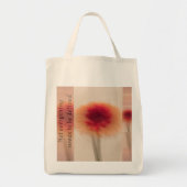 Minimal Abstract Flower Grocery Tote Bag トートバッグ (正面)