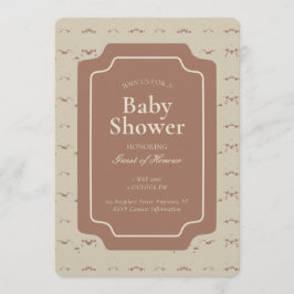 Minimal Abstract Geometric Gender Neutral Beige 招待状