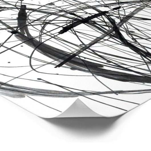 Minimal Abstract Line Art Prints ポスター (角)