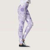 Minimal abstract purple pattern レギンス (右)