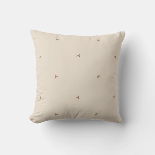 Minimal Acorn Pattern Pillow  クッション (正面)