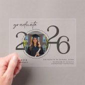 Minimal Acrylic Graduation Announcement アクリル招待状 (インサイチュ (ポータブル))