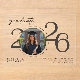 Minimal Acrylic Graduation Announcement アクリル招待状