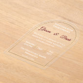 Minimal Acrylic Wedding Invitation. アクリル招待状 (レイダウン)