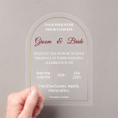 Minimal Acrylic Wedding Invitation. アクリル招待状 (インサイチュ (ポータブル))