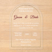 Minimal Acrylic Wedding Invitation. アクリル招待状 (正面)