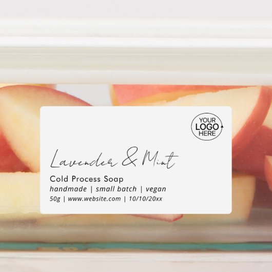 Minimal Add Your Logo Script Beauty Product  ラベル (貼付)