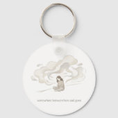 Minimal Aesthetic Keychain I Dreamy I Clouds キーホルダー (正面)