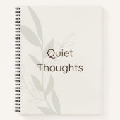 Minimal Aesthetic Notebook Quiet Thoughts Journal ノートブック (正面)