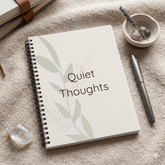 Minimal Aesthetic Notebook Quiet Thoughts Journal ノートブック